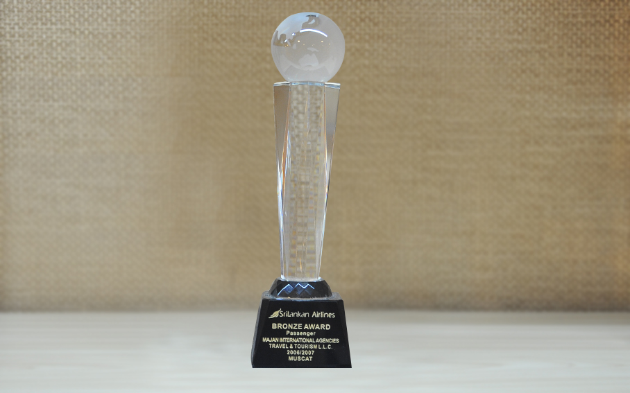 Bronze award from Sri Lankan Airways
